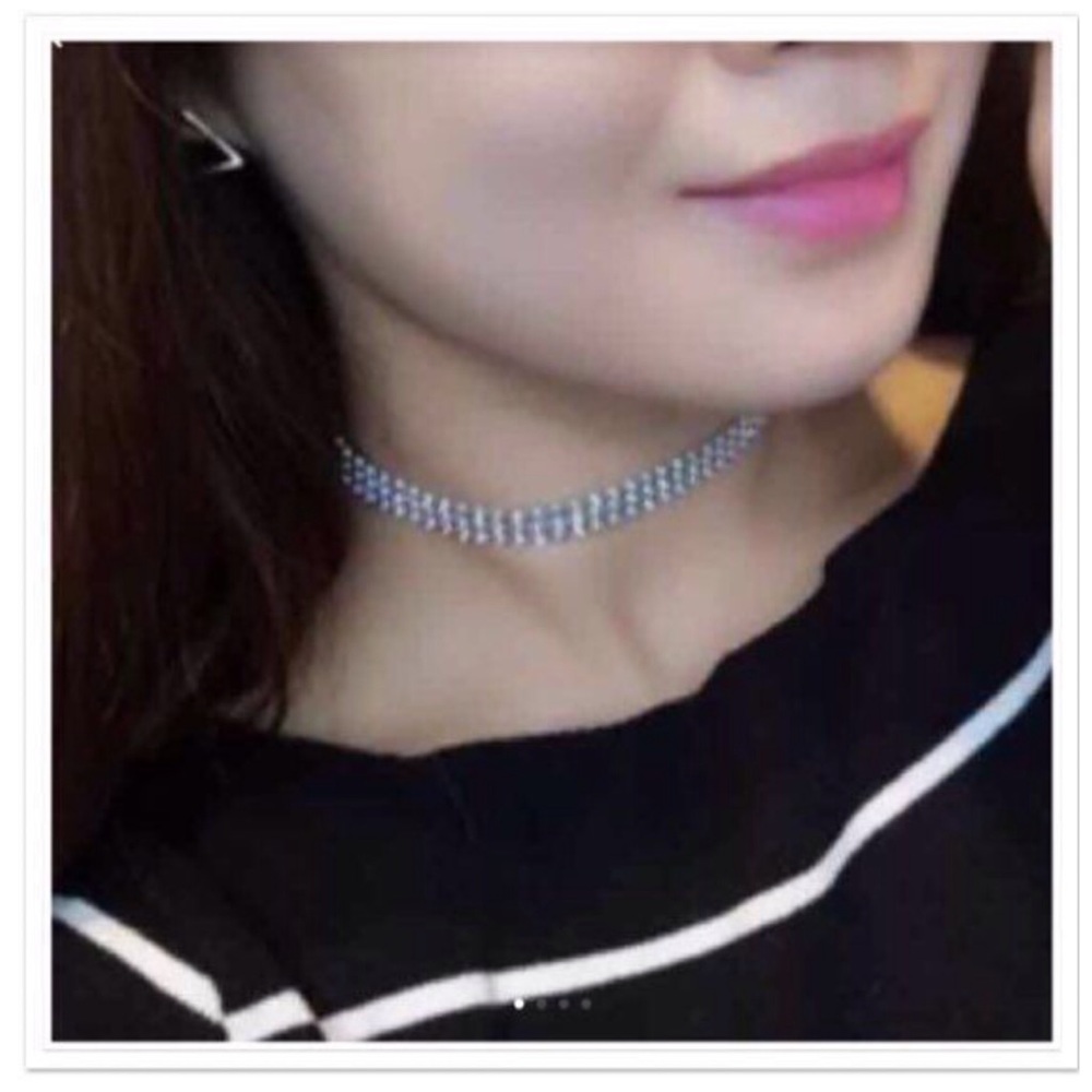Crystal Rhinestone Choker & Necklace 1cm